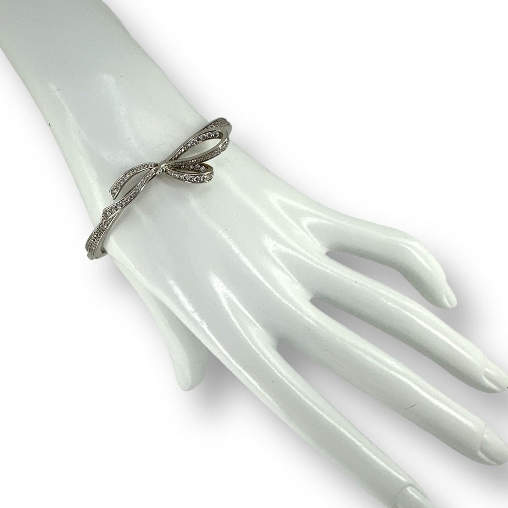 Kate Spade All Tied Up Bracelet Clear Rhinestones over Silver Plated